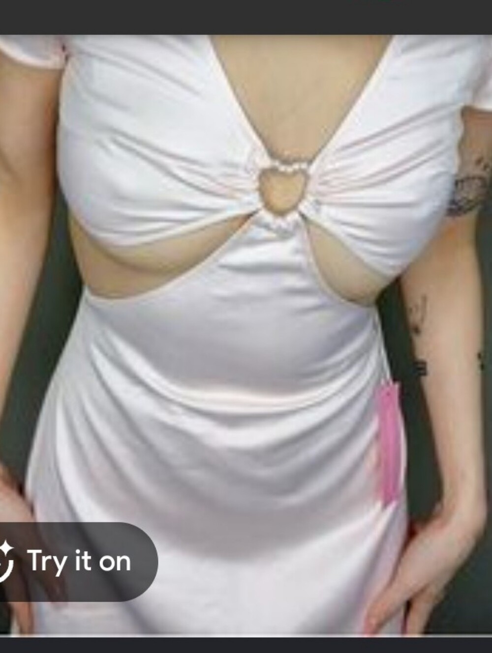 Sugar Thrillz Pale Pink Cutout Mini Dress